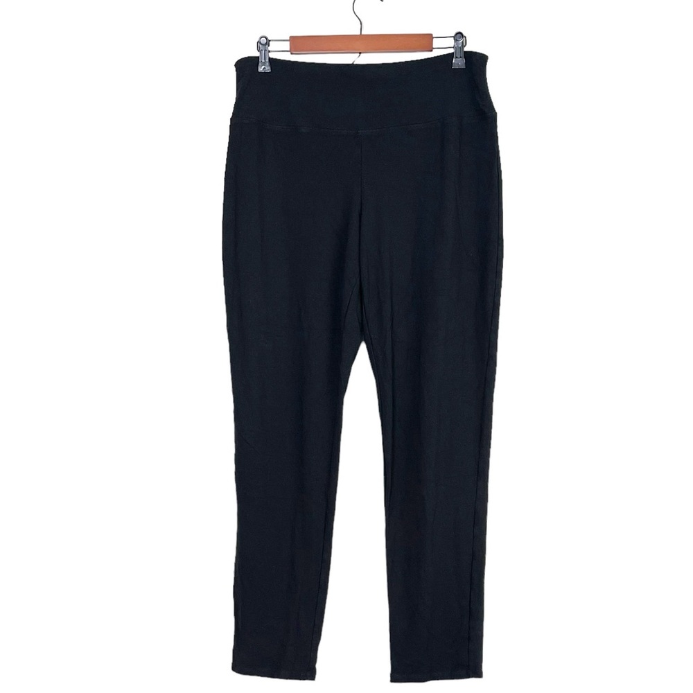 J. Jill Wearever Black Minimalist Jersey Stretch Knit High Rise Pant Size M